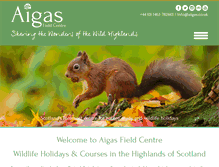 Tablet Screenshot of aigas.co.uk